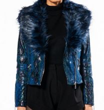 Load image into Gallery viewer, Diva Got The Blues Moto Jacket
