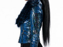 Load image into Gallery viewer, Diva Got The Blues Moto Jacket
