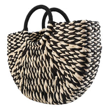 Load image into Gallery viewer, Women New Straw Handbags Woman Handmade Woven Basket Rattan Handbag for Femme Ladies Simple All-Match Handbag
